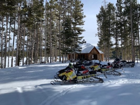Snowmobiling in Montana